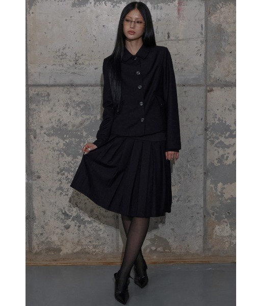 FANCY CLUB(ファンシークラブ)の「A'GEM/9 × .kom 『FANCY CLUB/ファンシークラブ』 CLASSIC BUCKLE PLEATS MIDI SKIRT/バックルプリーツスカート(スカート・レディース・グレー/ブラック・FREE)」の7枚目の写真