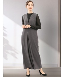 m.f.editorial（エムエフエディトリアル）の「【ストレッチ ウォッシャブル】m.f.エディトリアル レディース ウーリッシュ サロペット(セットアップ可能)（サロペット/オーバーオール）」