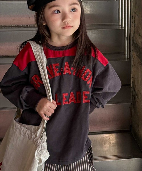 aimoha（アイモハ）の「【aimoha-KIDS-】キッズ　ロゴスウェット（スウェット・キッズ・グレー/イエロー/ダークグレー・90/100/110/120/130）」の3枚目の写真