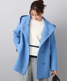 フーデットコート」に該当するブルー・ネイビー/青色系のファッション