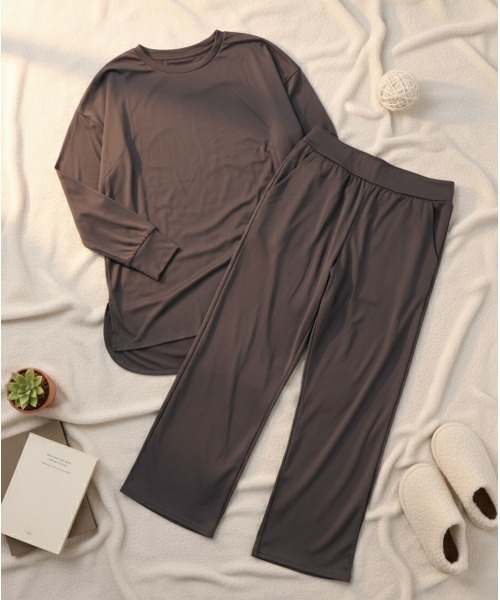 セール】【ノーブランド】レディースルームウェア上下セット 長袖