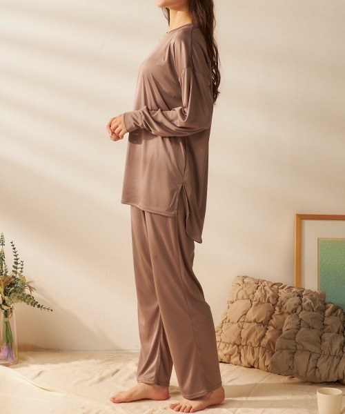 セール】【ノーブランド】レディースルームウェア上下セット 長袖