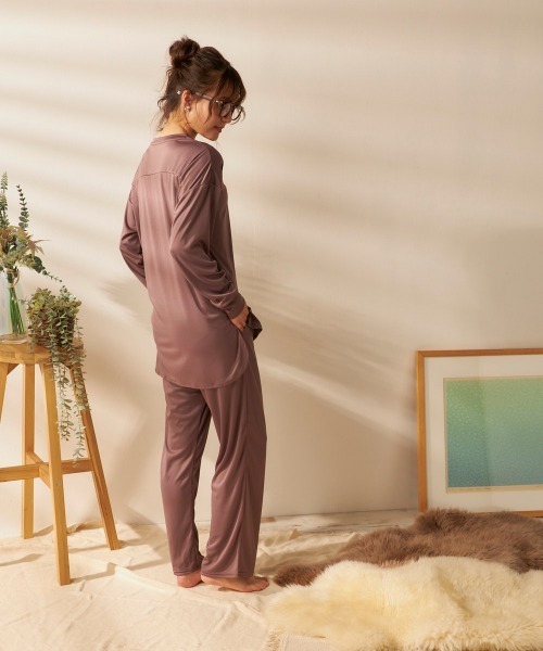 セール】【ノーブランド】レディースルームウェア上下セット 長袖