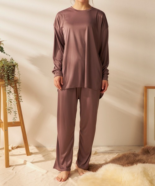 セール】【ノーブランド】レディースルームウェア上下セット 長袖