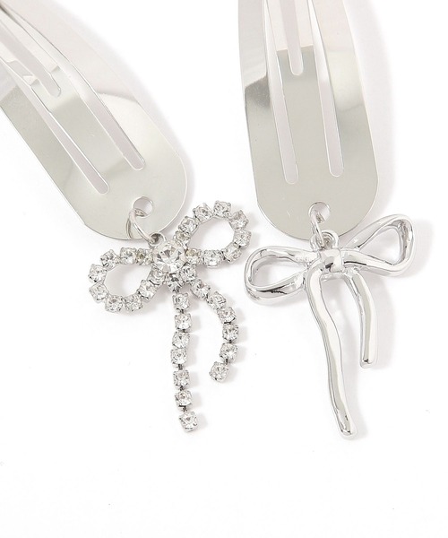 repipi armario（レピピ アルマリオ）の「【2個SET】リボンパッチンピン（ヘアピン・キッズ・ブラック/シルバー・ONESIZE）」の8枚目の写真