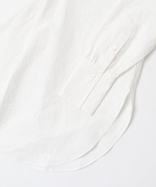 かぐれ（カグレ）の「Cotton tunic shirts（シャツ/ブラウス・レディース・ライトグレー/オフホワイト・FREE）」の16枚目の写真