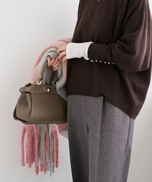 le.coeur blanc（ルクールブラン）の「《WEB限定アイテム》MIXカラーフリンジマフラー（マフラー・レディース・オフホワイト/グレー/ピンク・FREE）」の21枚目の写真