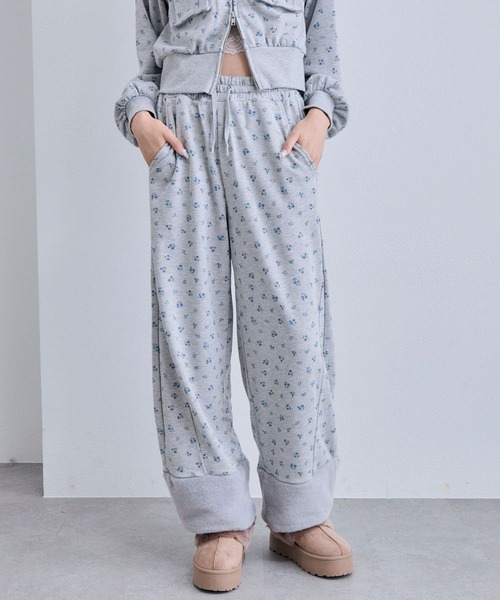 OLIVE des OLIVE（オリーブデオリーブ）の「ファー付きスウェットパンツ（スウェットパンツ・レディース・ブラック/オートミール/その他・FREE）」の3枚目の写真