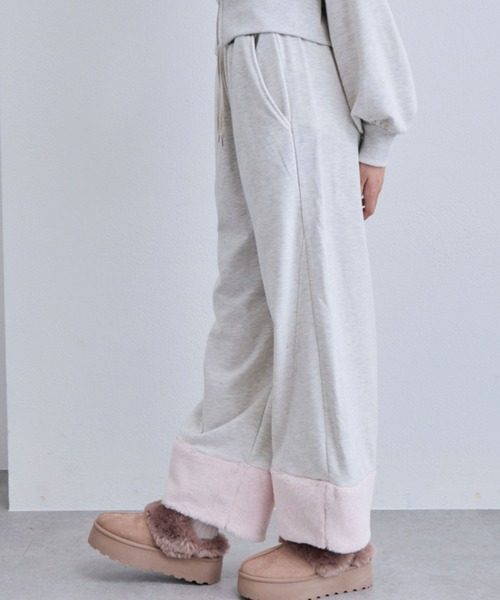 OLIVE des OLIVE（オリーブデオリーブ）の「ファー付きスウェットパンツ（スウェットパンツ・レディース・ブラック/オートミール/その他・FREE）」の13枚目の写真