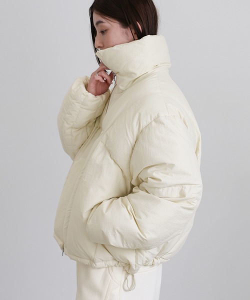  ⭐︎ホワイト ダウンジャケット ダブルジップファイバーショートダウン（ダウンジャケット/コート