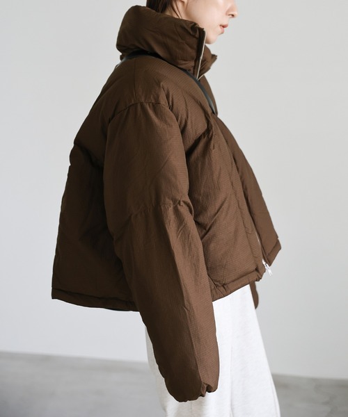 ダブルジップファイバーショートダウン（ダウンジャケット/コート