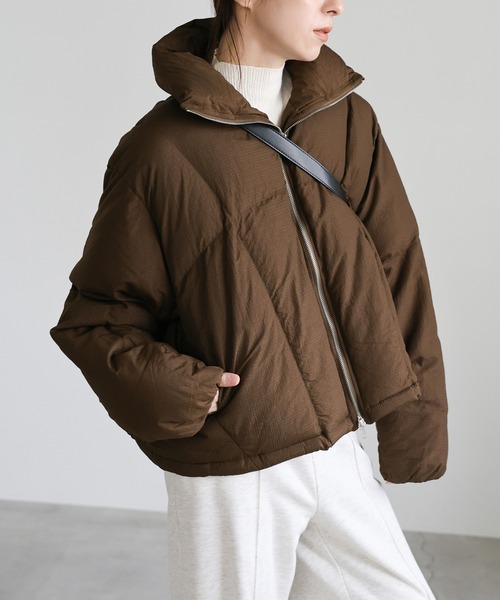 ダブルジップファイバーショートダウン（ダウンジャケット/コート