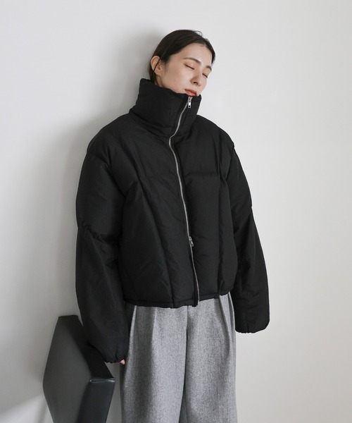 ダブルジップファイバーショートダウン（ダウンジャケット/コート