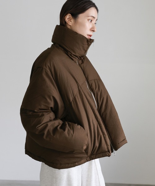 ダブルジップファイバーショートダウン（ダウンジャケット/コート