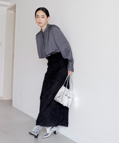 VIS（ビス）の「【復刻/WEB限定】リボンミニトートバッグ（トートバッグ・レディース・シルバー/ブラック・FREE）」の7枚目の写真