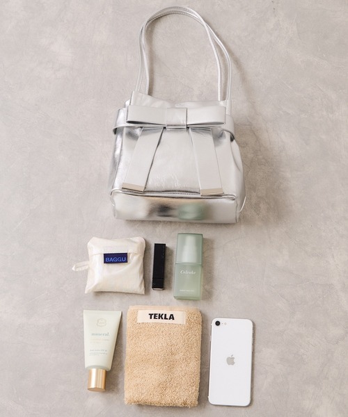 VIS（ビス）の「【復刻/WEB限定】リボンミニトートバッグ（トートバッグ・レディース・シルバー/ブラック・FREE）」の11枚目の写真