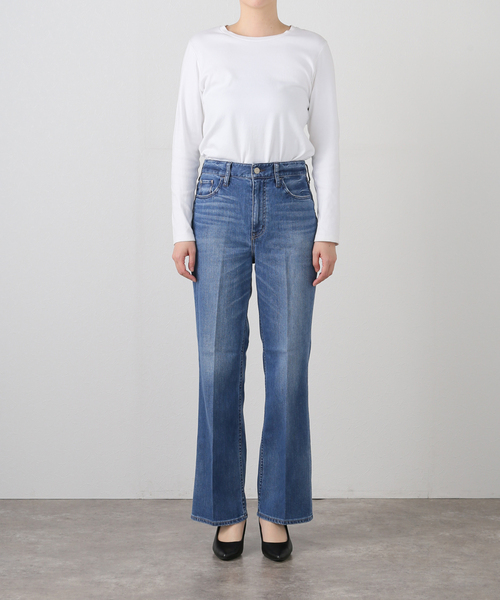 Healthy denim（ヘルシーデニム）の「《追加》Healthy denim/ヘルシーデニム SLOBE別注 フレアデニム LOUTS（デニムパンツ・レディース・ブルー・22cm/23cm/24cm/25cm）」の2枚目の写真