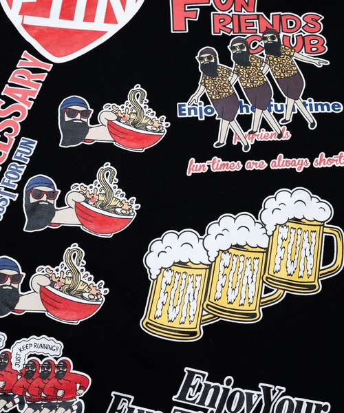 go slow caravan(ゴースローキャラバン)の「MODEM DESIGN/モデムデザイン 裏毛 総柄おじさん パーカー(パーカー・メンズ・ブラック/アイボリー・LARGE/X-LARGE/MEDIUM)」の4枚目の写真