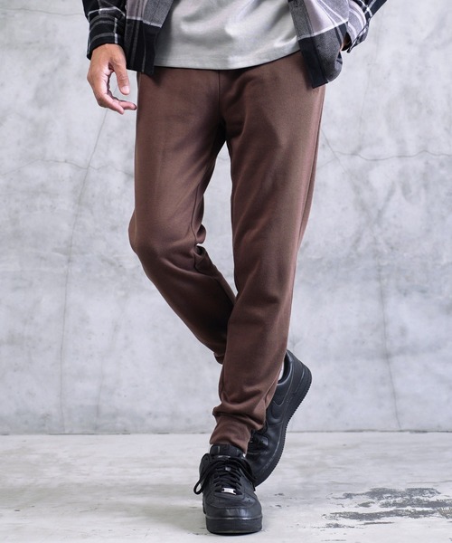 jiggys shop(ジギーズショップ)の「ワンポイント刺繍 裏毛 スリム スウェットパンツ(スウェットパンツ・メンズ・ホワイト/ブラック/グレー/ブラウン/ネイビー・SMALL/MEDIUM/LARGE/X-LARGE)」の4枚目の写真