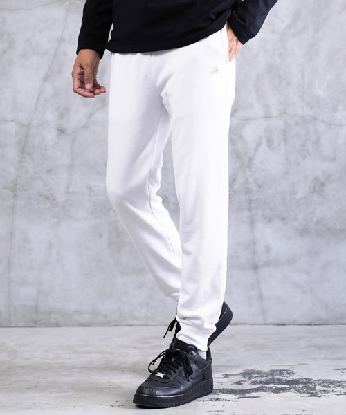 jiggys shop(ジギーズショップ)の「ワンポイント刺繍 裏毛 スリム スウェットパンツ(スウェットパンツ・メンズ・ホワイト/ブラック/グレー/ブラウン/ネイビー・SMALL/MEDIUM/LARGE/X-LARGE)」の2枚目の写真