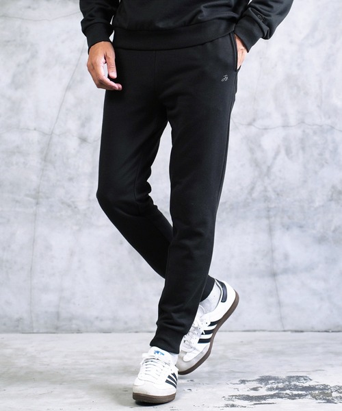 jiggys shop(ジギーズショップ)の「ワンポイント刺繍 裏毛 スリム スウェットパンツ(スウェットパンツ・メンズ・ホワイト/ブラック/グレー/ブラウン/ネイビー・SMALL/MEDIUM/LARGE/X-LARGE)」の3枚目の写真