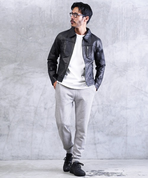 jiggys shop(ジギーズショップ)の「ワンポイント刺繍 裏毛 スリム スウェットパンツ(スウェットパンツ・メンズ・ホワイト/ブラック/グレー/ブラウン/ネイビー・SMALL/MEDIUM/LARGE/X-LARGE)」の16枚目の写真