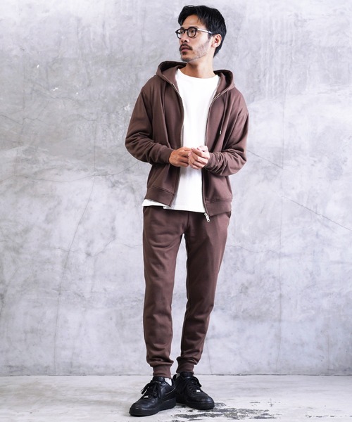 jiggys shop(ジギーズショップ)の「ワンポイント刺繍 裏毛 スリム スウェットパンツ(スウェットパンツ・メンズ・ホワイト/ブラック/グレー/ブラウン/ネイビー・SMALL/MEDIUM/LARGE/X-LARGE)」の19枚目の写真