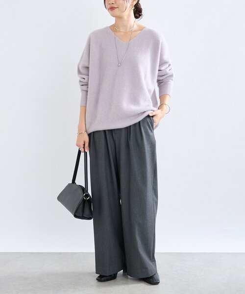 RIVE DROITE（リヴドロワ）の「【真冬もあたたか】裏起毛スラックスパンツ（スラックス・レディース・チャコールグレー/ベージュ・38/36）」の3枚目の写真