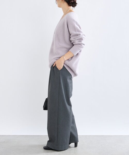 RIVE DROITE（リヴドロワ）の「【真冬もあたたか】裏起毛スラックスパンツ（スラックス・レディース・チャコールグレー/ベージュ・38/36）」の5枚目の写真