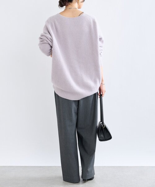 RIVE DROITE（リヴドロワ）の「【真冬もあたたか】裏起毛スラックスパンツ（スラックス・レディース・チャコールグレー/ベージュ・38/36）」の6枚目の写真