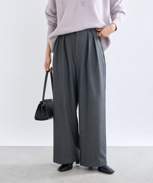 RIVE DROITE（リヴドロワ）の「【真冬もあたたか】裏起毛スラックスパンツ（スラックス・レディース・チャコールグレー/ベージュ・38/36）」の7枚目の写真