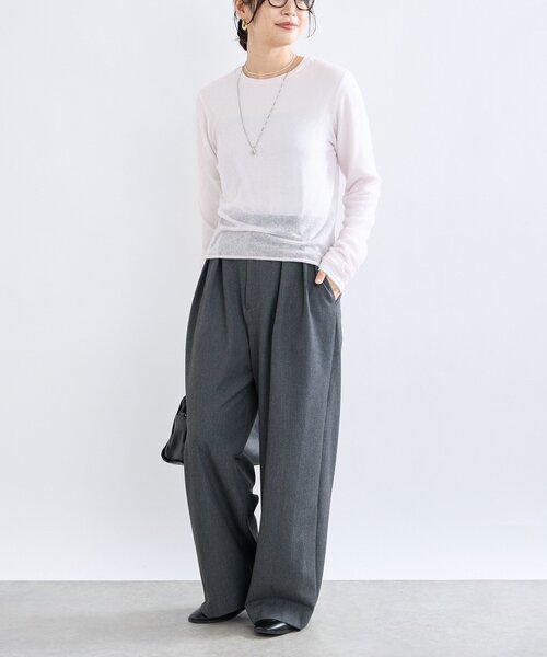 RIVE DROITE（リヴドロワ）の「【真冬もあたたか】裏起毛スラックスパンツ（スラックス・レディース・チャコールグレー/ベージュ・38/36）」の16枚目の写真