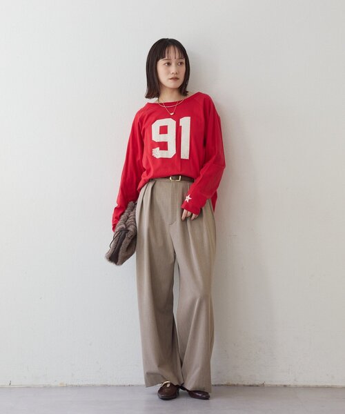 RIVE DROITE（リヴドロワ）の「【真冬もあたたか】裏起毛スラックスパンツ（スラックス・レディース・チャコールグレー/ベージュ・38/36）」の12枚目の写真