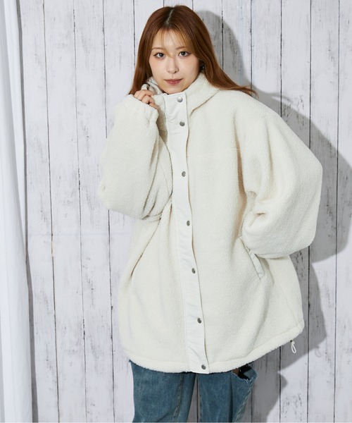 セール】《ふわもこ×ゆるシルエット》レディース ボアブルゾン フード