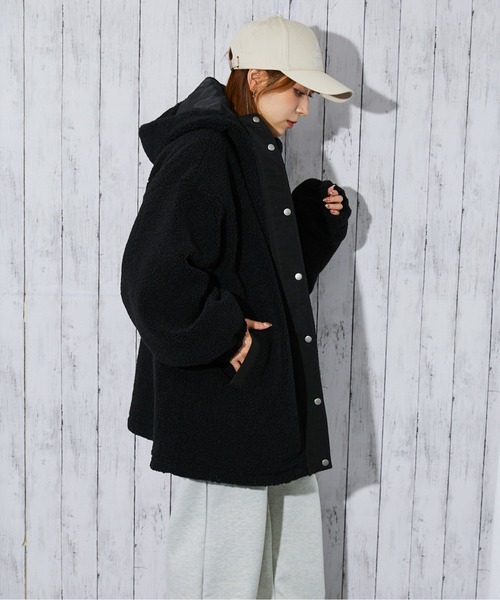 セール】《ふわもこ×ゆるシルエット》レディース ボアブルゾン フード