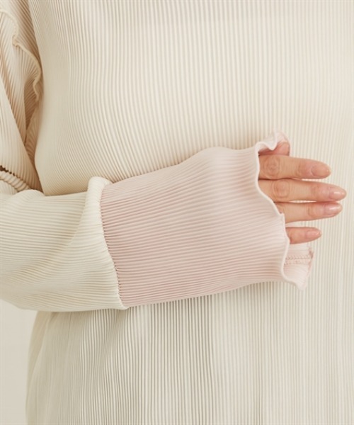 nissen（ニッセン）の「袖配色メローネックトップス（Tシャツ/カットソー・レディース・アイボリー/グレイッシュベージュ/チャコール・M/L）」の22枚目の写真