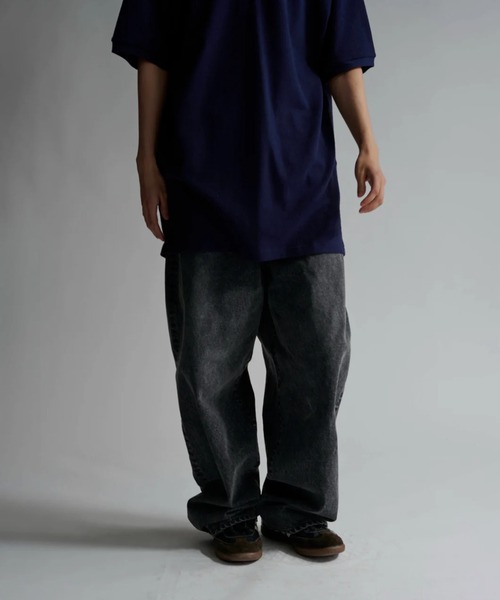 INSCRIRE(アンスクリア)の「Color Denim Balloon Pants(デニムパンツ・メンズ・ブラック/ブラウン・30/32)」の6枚目の写真