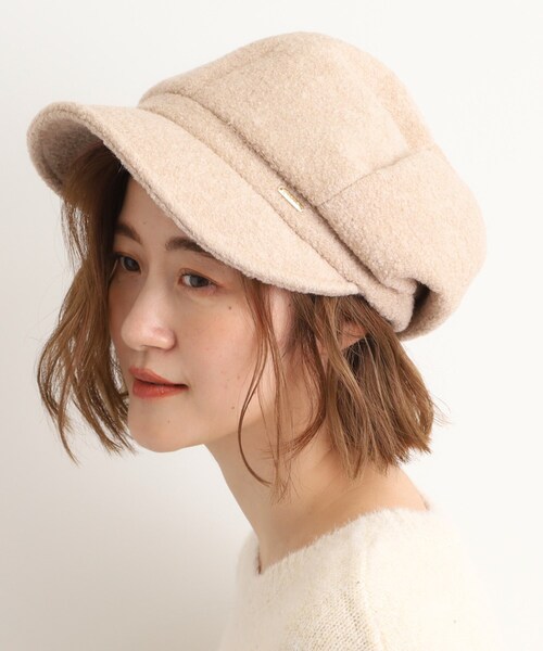 grove（グローブ）の「メタルプレートブークレキャスケット（キャスケット・レディース・アイボリー/ライトベージュ/グレー・00）」の9枚目の写真