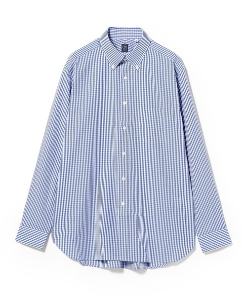 BEAMS F(ビームスエフ)の「コットン ギンガムチェック ボタンダウン シャツ(シャツ/ブラウス・メンズ・ブルー・38/37/41/40/39)」の4枚目の写真