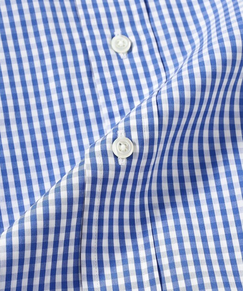 BEAMS F(ビームスエフ)の「コットン ギンガムチェック ボタンダウン シャツ(シャツ/ブラウス・メンズ・ブルー・38/37/41/40/39)」の7枚目の写真