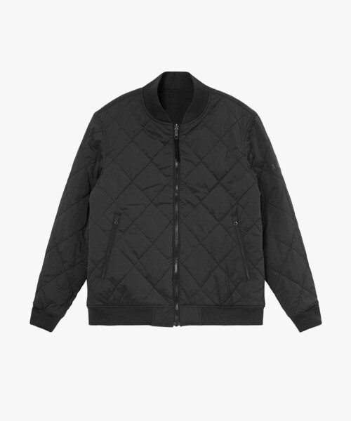 AIGLE（エーグル）の「撥水 REPREVE中綿 リバーシブル キルティングブルゾン（ダウンジャケット/コート・メンズ・ベージュ/モスグリーン/ダークネイビー/ブラック・M/L/S）」の2枚目の写真