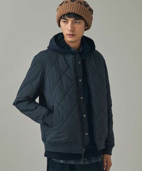 AIGLE（エーグル）の「撥水 REPREVE中綿 リバーシブル キルティングブルゾン（ダウンジャケット/コート・メンズ・ベージュ/モスグリーン/ダークネイビー/ブラック・M/L/S）」の6枚目の写真