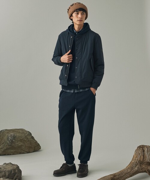 AIGLE（エーグル）の「撥水 REPREVE中綿 リバーシブル キルティングブルゾン（ダウンジャケット/コート・メンズ・ベージュ/モスグリーン/ダークネイビー/ブラック・M/L/S）」の8枚目の写真