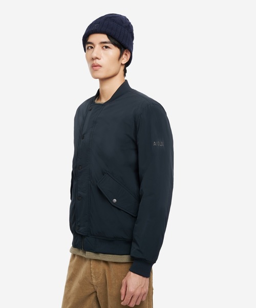 AIGLE（エーグル）の「撥水 REPREVE中綿 リバーシブル キルティングブルゾン（ダウンジャケット/コート・メンズ・ベージュ/モスグリーン/ダークネイビー/ブラック・M/L/S）」の22枚目の写真