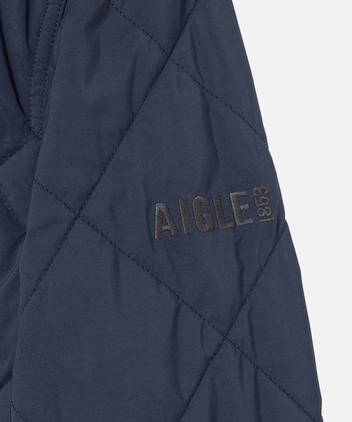 AIGLE（エーグル）の「撥水 REPREVE中綿 リバーシブル キルティングブルゾン（ダウンジャケット/コート・メンズ・ベージュ/モスグリーン/ダークネイビー/ブラック・M/L/S）」の12枚目の写真