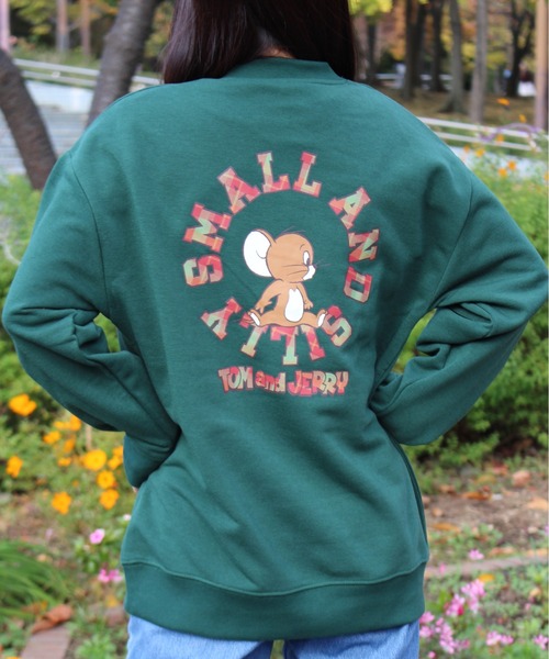 セール】【TOM&JERRY/トムとジェリー】裏起毛プリントクルーネック