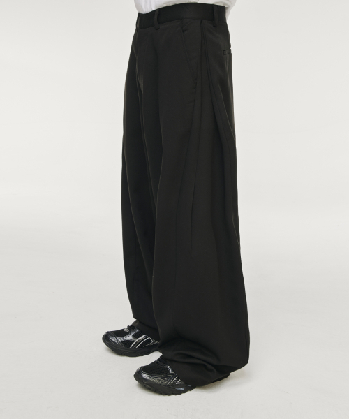 SIGNATURE（シグネチャ）の「マルチタックワイドスラックス[ブラック]（スラックス・レディース・その他・SMALL/MEDIUM/LARGE/X-LARGE）」の8枚目の写真