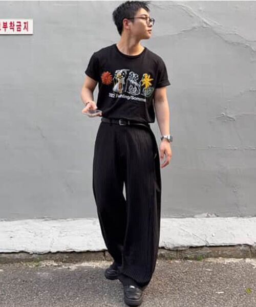 SIGNATURE（シグネチャ）の「マルチタックワイドスラックス[ブラック]（スラックス・レディース・その他・SMALL/MEDIUM/LARGE/X-LARGE）」の13枚目の写真