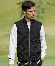 DIVINER GOLF（ディバイナー ゴルフ）の「【DIVINER GOLF】圧着キルトダウンベスト メンズ ゴルフウェア ダウン90% スタンドネック 春服 冬服（ベスト）」