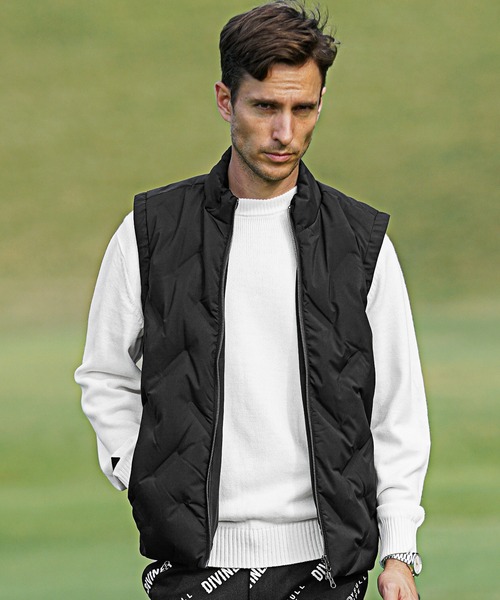 DIVINER GOLF】圧着キルトダウンベスト メンズ ゴルフウェア ダウン90